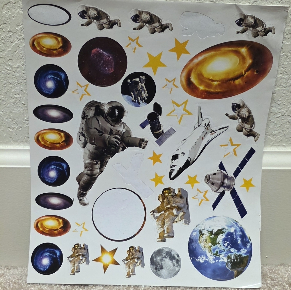 Space Themed Sticker Sheets Set - Picture 5 of 9